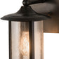 Meyda Lighting Fulton 8" Craftsman Brown Prime Solid Mount Wall Sconce With Clear Seeded Shade Glass