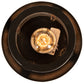 Meyda Lighting Fulton 8" Craftsman Brown Song Bird Pendant Light With Clear Seeded Shade Glass