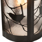Meyda Lighting Fulton 8" Craftsman Brown Song Bird Pendant Light With Clear Seeded Shade Glass