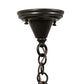 Meyda Lighting Fulton 8" Craftsman Brown Song Bird Pendant Light With Clear Seeded Shade Glass