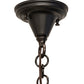 Meyda Lighting Fulton 8" Craftsman Brown Song Bird Pendant Light With Clear Seeded Wissmach Shade Glass