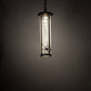 Meyda Lighting Fulton 8" Craftsman Brown Song Bird Pendant Light With Clear Seeded Wissmach Shade Glass