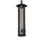 Meyda Lighting Fulton 8" Craftsman Brown Song Bird Pendant Light With Clear Seeded Wissmach Shade Glass