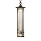 Meyda Lighting Fulton 8" Craftsman Brown Song Bird Pendant Light With Clear Seeded Wissmach Shade Glass