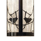 Meyda Lighting Fulton 8" Craftsman Brown Song Bird Pendant Light With Clear Seeded Wissmach Shade Glass