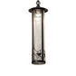 Meyda Lighting Fulton 8" Craftsman Brown Song Bird Pendant Light With Clear Seeded Wissmach Shade Glass
