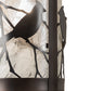 Meyda Lighting Fulton 8" Craftsman Brown Song Bird Solid Mount Wall Sconce With Clear Leaf Shade Glass