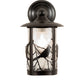 Meyda Lighting Fulton 8" Craftsman Brown Song Bird Solid Mount Wall Sconce With Clear Leaf Shade Glass