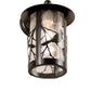 Meyda Lighting Fulton 8" Craftsman Brown Song Bird Solid Mount Wall Sconce With Clear Leaf Shade Glass