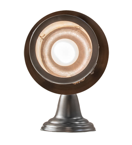 Meyda Lighting Fulton 8" Craftsman Brown Spider Web Hanging Wall Sconce With Beige Iridescent Shade Glass