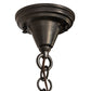 Meyda Lighting Fulton 8" Craftsman Brown Tall Pines Mini Pendant Light With Beige Shade Glass
