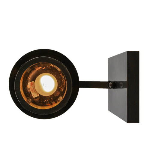 Meyda Lighting Fulton 8" Craftsman Brown Winter Pine Solid Mount Wall Sconce With Beige Iridescent Shade Glass