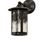 Meyda Lighting Fulton 8" Craftsman Brown Winter Pine Solid Mount Wall Sconce With Clear Leaf Shade Glass