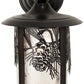 Meyda Lighting Fulton 8" Craftsman Brown Winter Pine Solid Mount Wall Sconce With Clear Leaf Shade Glass