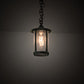 Meyda Lighting Fulton 8" Craftsman Verdigris Plain Pendant Light With Clear Seeded Shade Glass