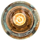 Meyda Lighting Fulton 8" Craftsman Verdigris Plain Pendant Light With Clear Seeded Shade Glass