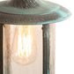 Meyda Lighting Fulton 8" Craftsman Verdigris Plain Pendant Light With Clear Seeded Shade Glass