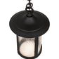 Meyda Lighting Fulton 8" Old Wrought Iron Prime Mini Pendant Light With Clear Seeded Shade Glass