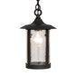 Meyda Lighting Fulton 8" Old Wrought Iron Prime Mini Pendant Light With Clear Seeded Shade Glass