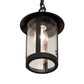 Meyda Lighting Fulton 8" Old Wrought Iron Prime Mini Pendant Light With Clear Seeded Shade Glass
