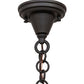 Meyda Lighting Fulton 8" Old Wrought Iron Prime Mini Pendant Light With Clear Seeded Shade Glass