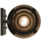 Meyda Lighting Fulton 8" Old Wrought Iron Prime Solid Mount Wall Sconce With Clear Seeded Shade Glass