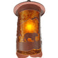 Meyda Lighting Fulton 8" Rust Lone Bear Pendant Light With Amber Mica Shade Glass