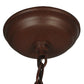 Meyda Lighting Fulton 8" Rust Lone Bear Pendant Light With Amber Mica Shade Glass