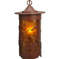 Meyda Lighting Fulton 8" Rust Lone Bear Pendant Light With Amber Mica Shade Glass