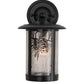 Meyda Lighting Fulton 8" Solar Black Winter Pine Solid Mount Wall Sconce With Clear Shade Glass