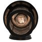 Meyda Lighting Fulton 8" Solar Black Winter Pine Solid Mount Wall Sconce With Clear Shade Glass