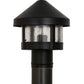 Meyda Lighting Fulton 8" Textured Black Prime Outdoor Post Mount Light With Clear Seeded Shade Glass