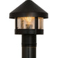 Meyda Lighting Fulton 8" Textured Black Prime Outdoor Post Mount Light With Clear Seeded Shade Glass