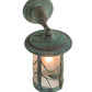 Meyda Lighting Fulton 8" Verdigris Song Bird Wall Sconce With Clear Seeded Shade Glass