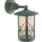 Meyda Lighting Fulton 8" Verdigris Song Bird Wall Sconce With Clear Seeded Shade Glass