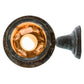 Meyda Lighting Fulton 8" Verdigris Whispering Pines Hanging Wall Sconce With Beige Iridescent Shade Glass