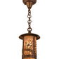 Meyda Lighting Fulton 8" Vintage Copper Apple Branch Pendant Light With Silver Mica Shade Glass