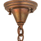 Meyda Lighting Fulton 8" Vintage Copper Apple Branch Pendant Light With Silver Mica Shade Glass