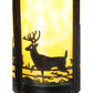 Meyda Lighting Fulton 8" Vintage Copper Deer Creek Wall Sconce With Beige Art Shade Glass