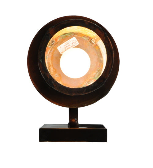 Meyda Lighting Fulton 8" Vintage Copper Deer Creek Wall Sconce With Beige Art Shade Glass