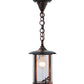 Meyda Lighting Fulton 8" Vintage Copper Dragonfly Pendant Light With Clear Seeded Shade Glass