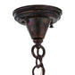 Meyda Lighting Fulton 8" Vintage Copper Dragonfly Pendant Light With Clear Seeded Shade Glass