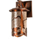 Meyda Lighting Fulton 8" Vintage Copper Lone Bear Wall Sconce With Silver Mica Shade Glass