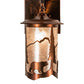 Meyda Lighting Fulton 8" Vintage Copper Lone Bear Wall Sconce With Silver Mica Shade Glass