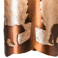 Meyda Lighting Fulton 8" Vintage Copper Lone Bear Wall Sconce With Silver Mica Shade Glass