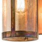 Meyda Lighting Fulton 8" Vintage Copper Wall Sconce With Clear Seeded Shade Glass
