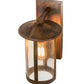 Meyda Lighting Fulton 8" Vintage Copper Wall Sconce With Clear Seeded Shade Glass