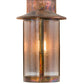 Meyda Lighting Fulton 8" Vintage Copper Wall Sconce With Clear Seeded Shade Glass