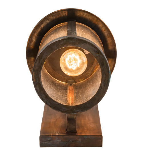 Meyda Lighting Fulton 8" Vintage Copper Wall Sconce With Clear Seeded Shade Glass