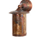 Meyda Lighting Fulton 8" Vintage Copper Winter Pine Solid Mount Wall Sconce With Amber Mica Shade Glass